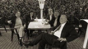 Kenneth King ,-Karin Radoy, Klaus-Staudt, Reinhard Roy und Galerist und Stifter Hubertus Schoeller in Düren-2012
