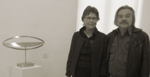 Mit meiner Galeristin Emilia Suciu im Museum Ettlingen am 6.4.2014 (Ausstellung: "Metall in Deutschland") 