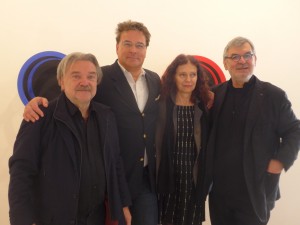 Ausstellung "Raster und Raum" Kunstforum Mainturm in Flörsheim am 29.1.2017:  Reinhard Roy, Dr. Jörg Borse, Dominique Chapuis, István Haász